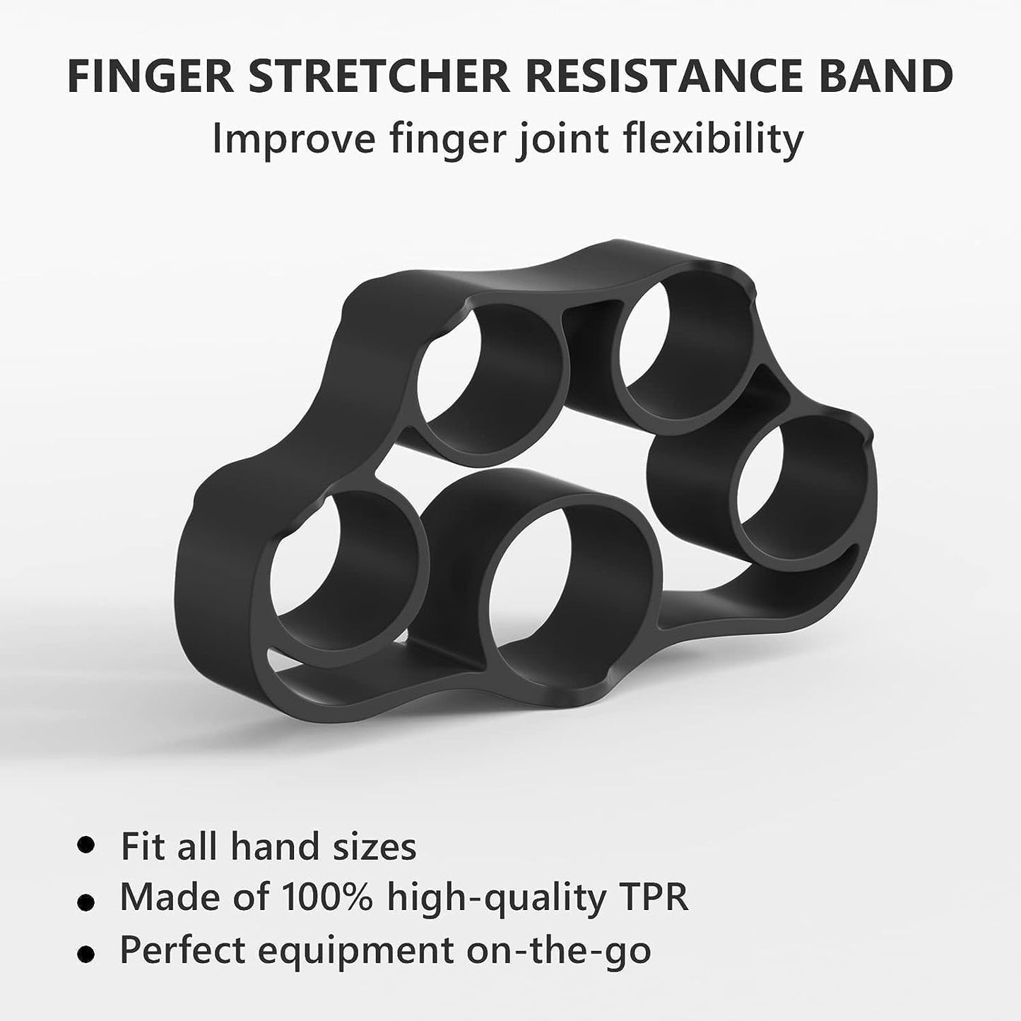 GIZMOSELECT Finger Strengthener - 2023 NEW Finger Exerciser 6PCS,Finger Trainer,6 Resistant Level Finger Exerciser, hand strengtheners for Strength Training, gripster hand strength,Finger Flexion Extension Training